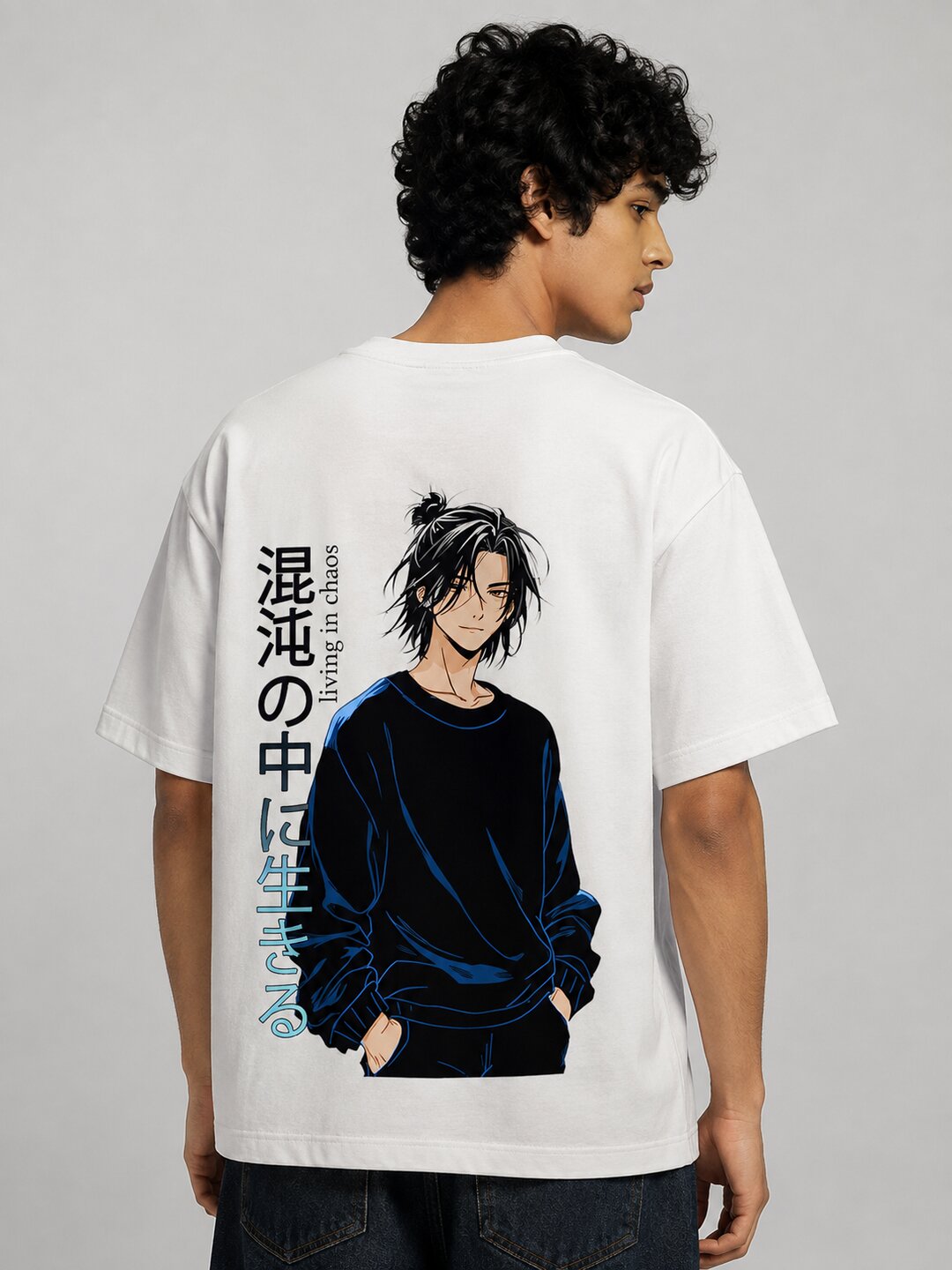 Chibi Rush Printed Round Neck Oversize Pre-customized Tshirt for Men