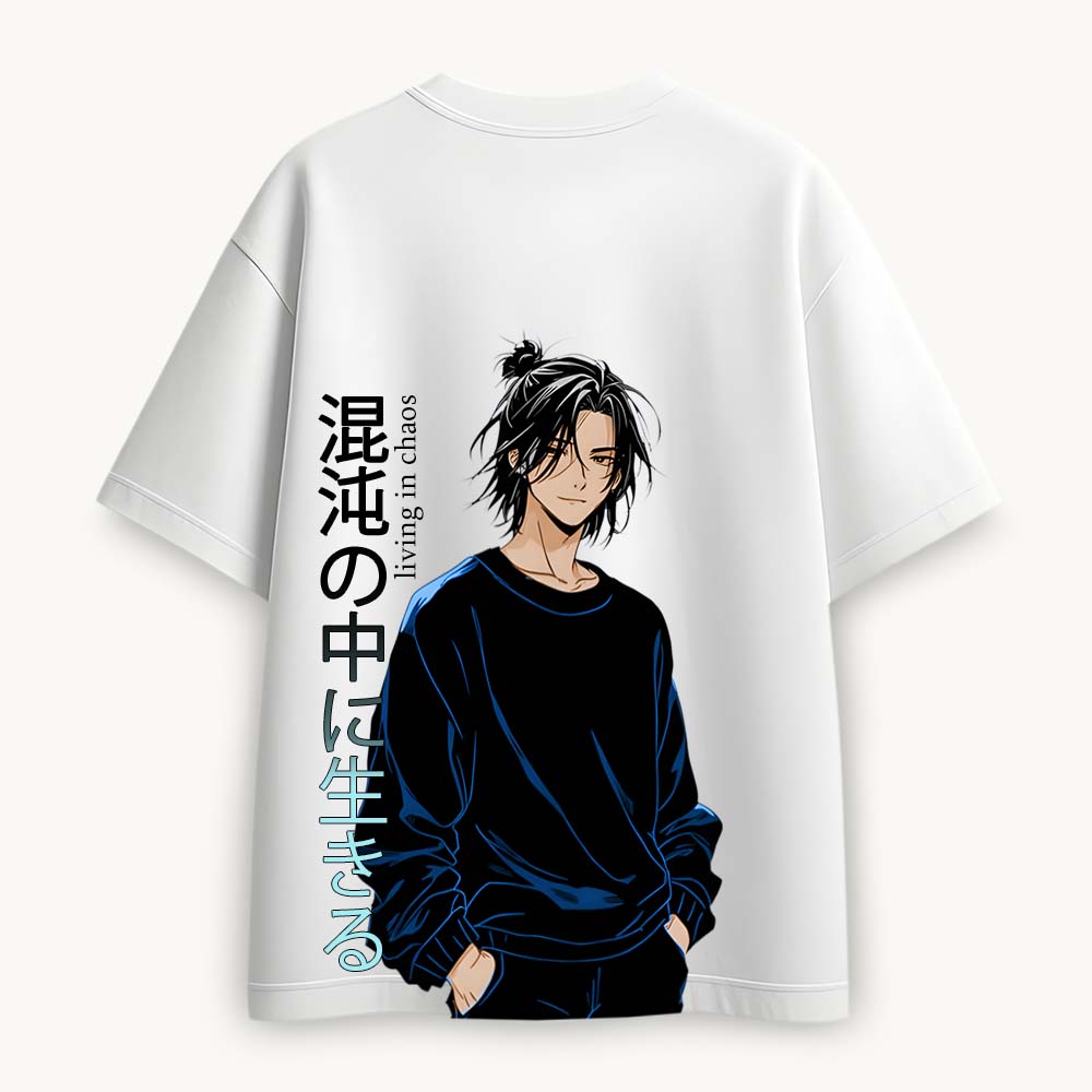Chibi Rush Printed Round Neck Oversize Pre-customized Tshirt for Men