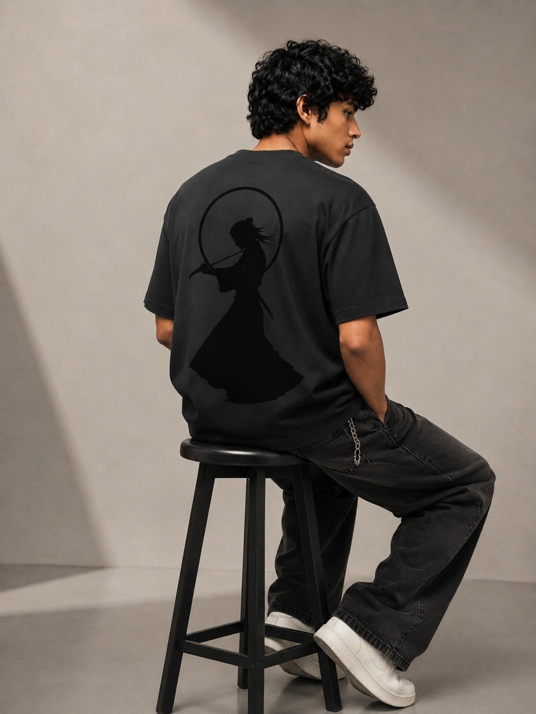 Katana Dream Printed Round Neck Oversize Pre-customized Tshirt for Men