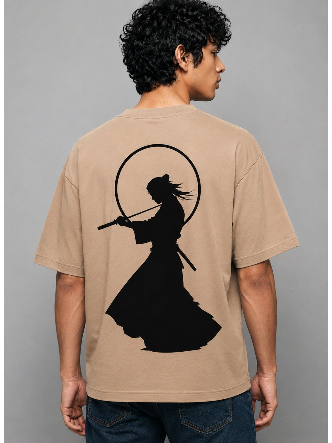 Katana Dream Printed Round Neck Oversize Pre-customized Tshirt for Men