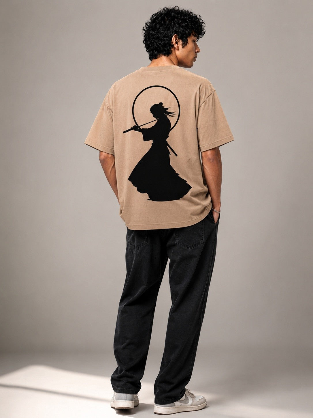 Katana Dream Printed Round Neck Oversize Pre-customized Tshirt for Men