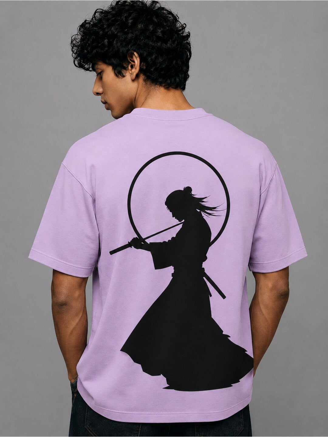Katana Dream Printed Round Neck Oversize Pre-customized Tshirt for Men