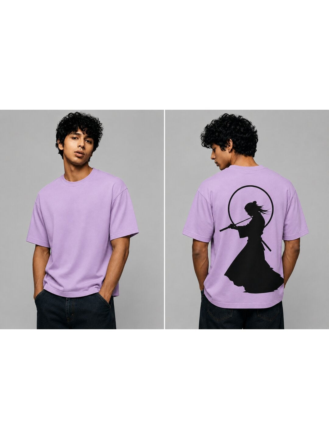 Katana Dream Printed Round Neck Oversize Pre-customized Tshirt for Men