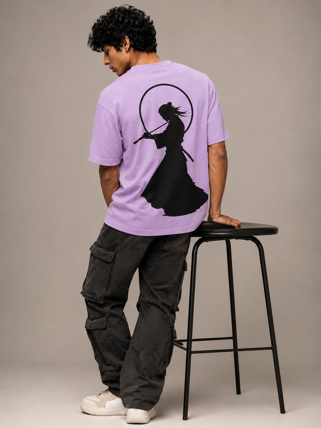 Katana Dream Printed Round Neck Oversize Pre-customized Tshirt for Men