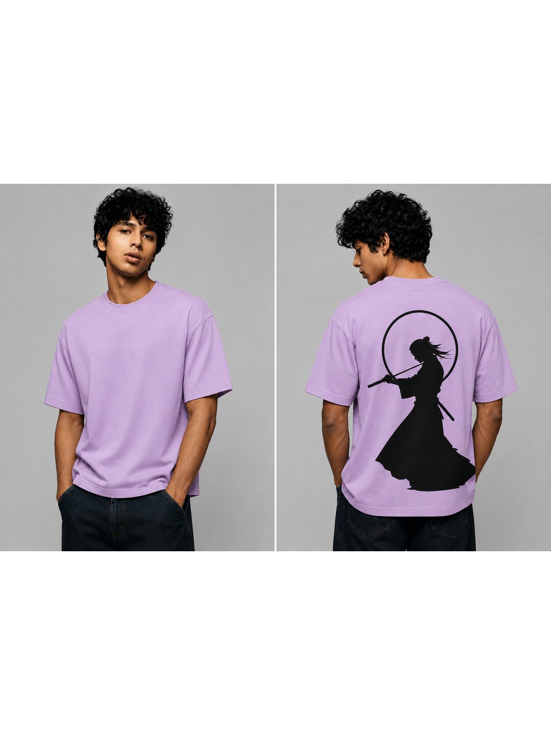 Anime 10 Printed Round Neck Oversized Pre customized Tshirt for Men
