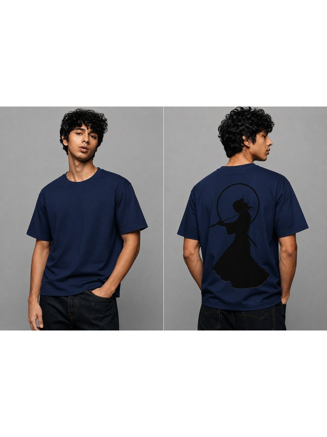 Katana Dream Printed Round Neck Oversize Pre-customized Tshirt for Men