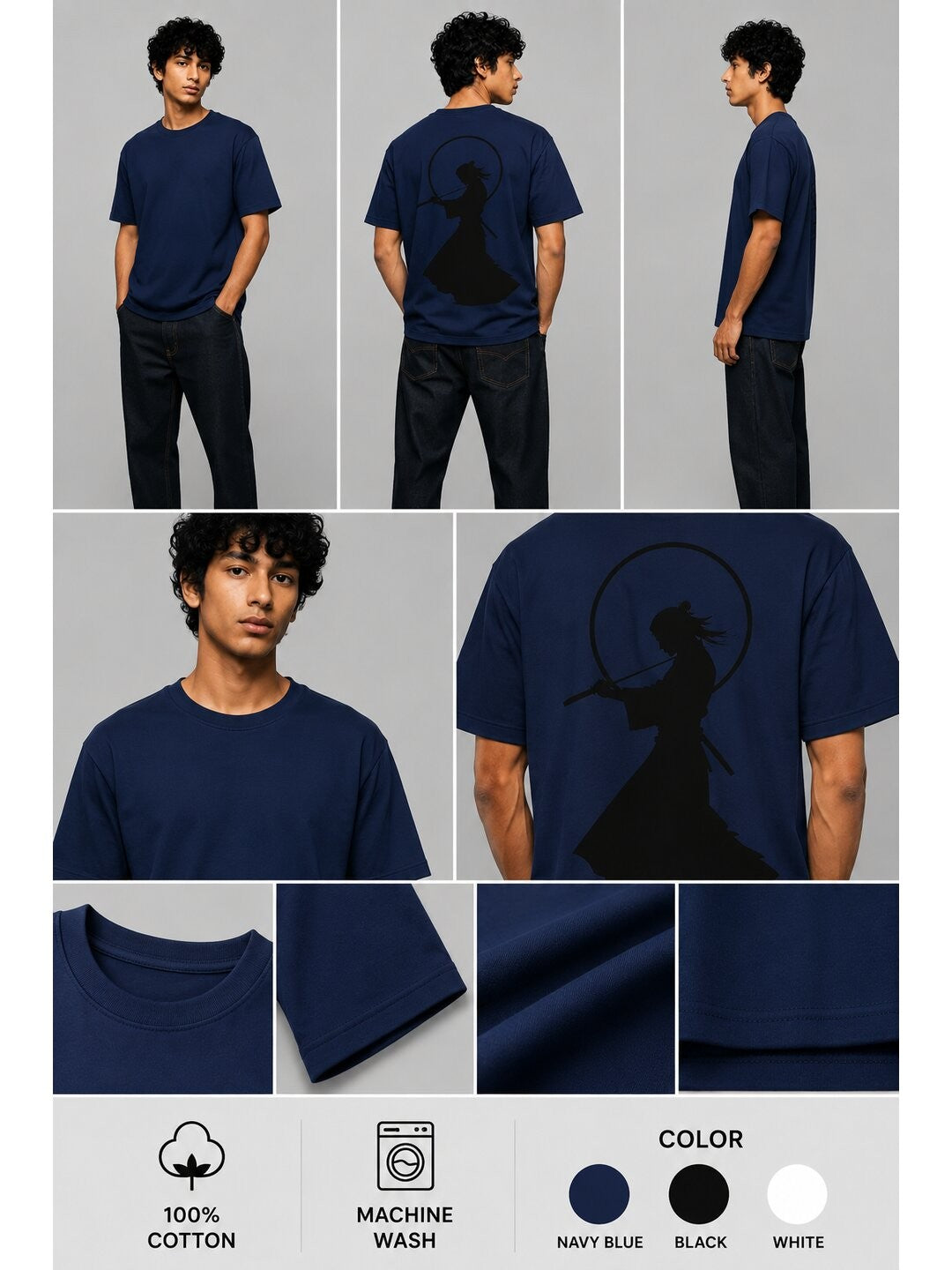 Katana Dream Printed Round Neck Oversize Pre-customized Tshirt for Men