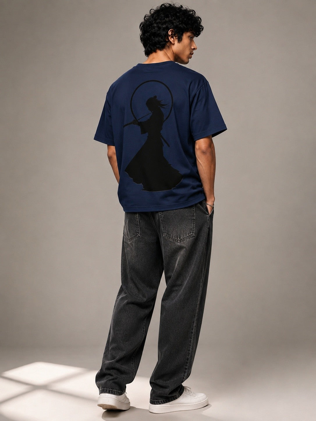 Katana Dream Printed Round Neck Oversize Pre-customized Tshirt for Men