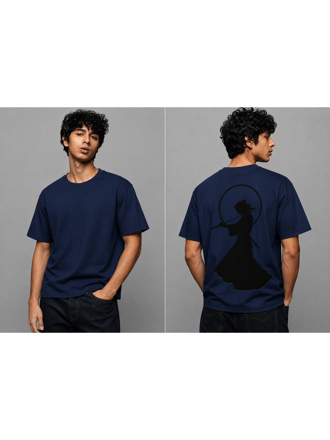Anime 10 Printed Round Neck Oversized Pre customized Tshirt for Men