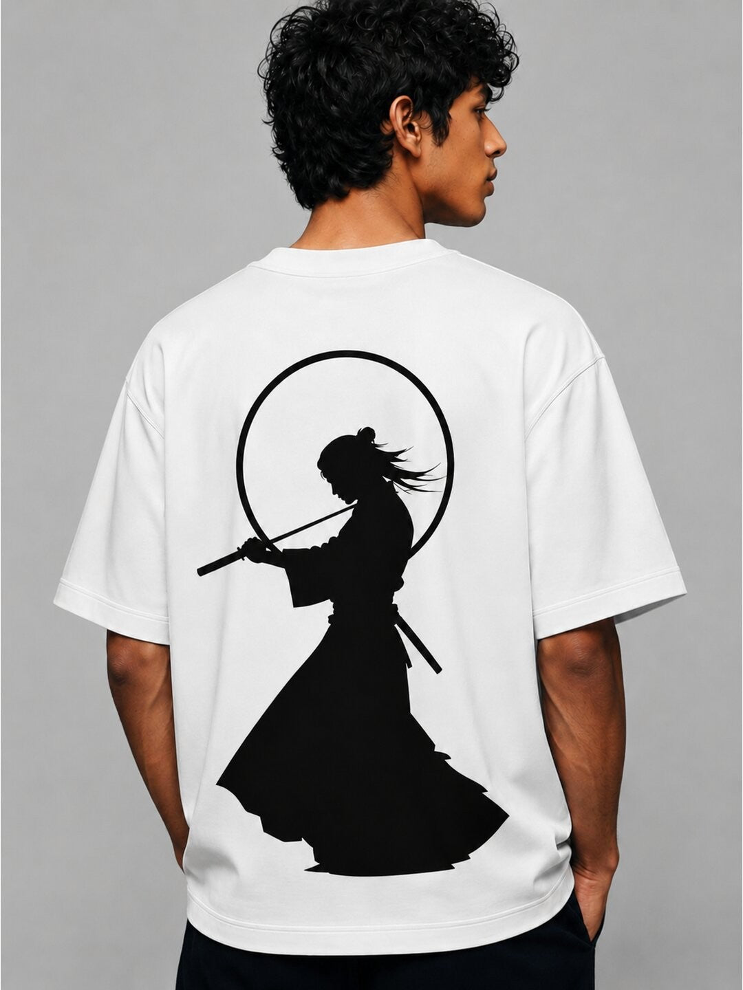 Katana Dream Printed Round Neck Oversize Pre-customized Tshirt for Men