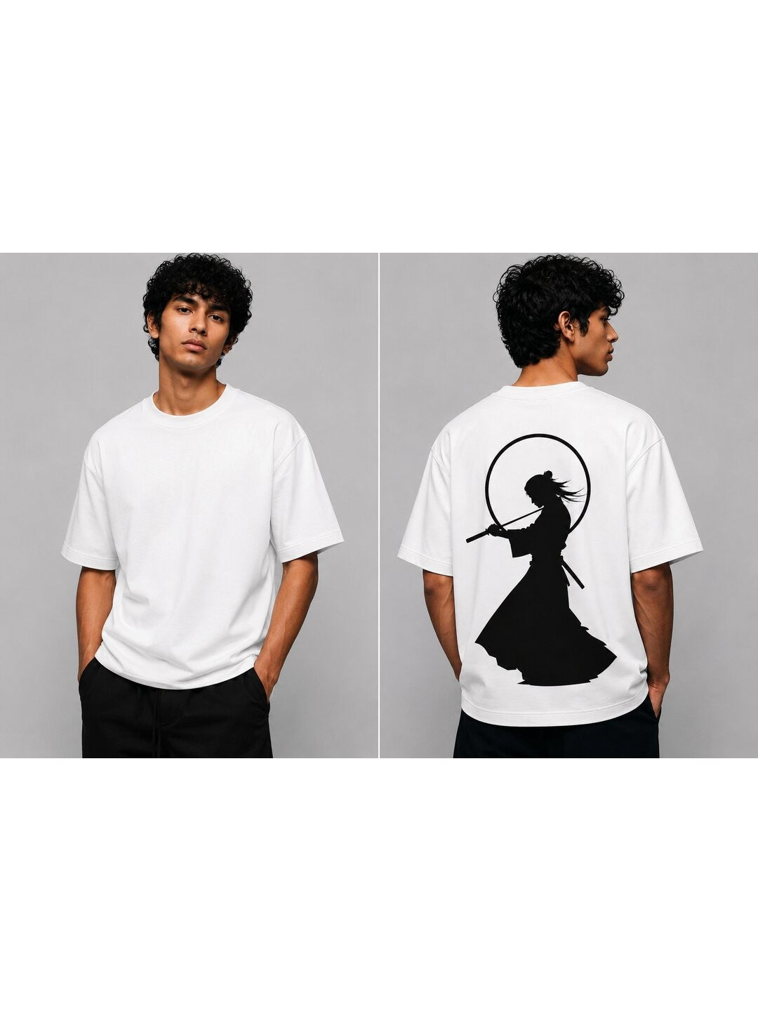 Katana Dream Printed Round Neck Oversize Pre-customized Tshirt for Men