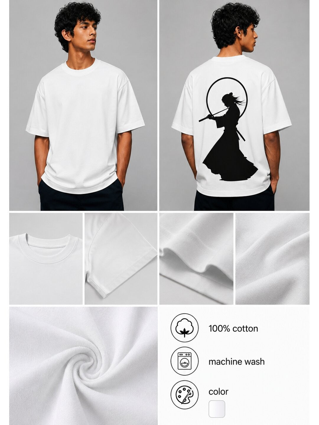 Katana Dream Printed Round Neck Oversize Pre-customized Tshirt for Men
