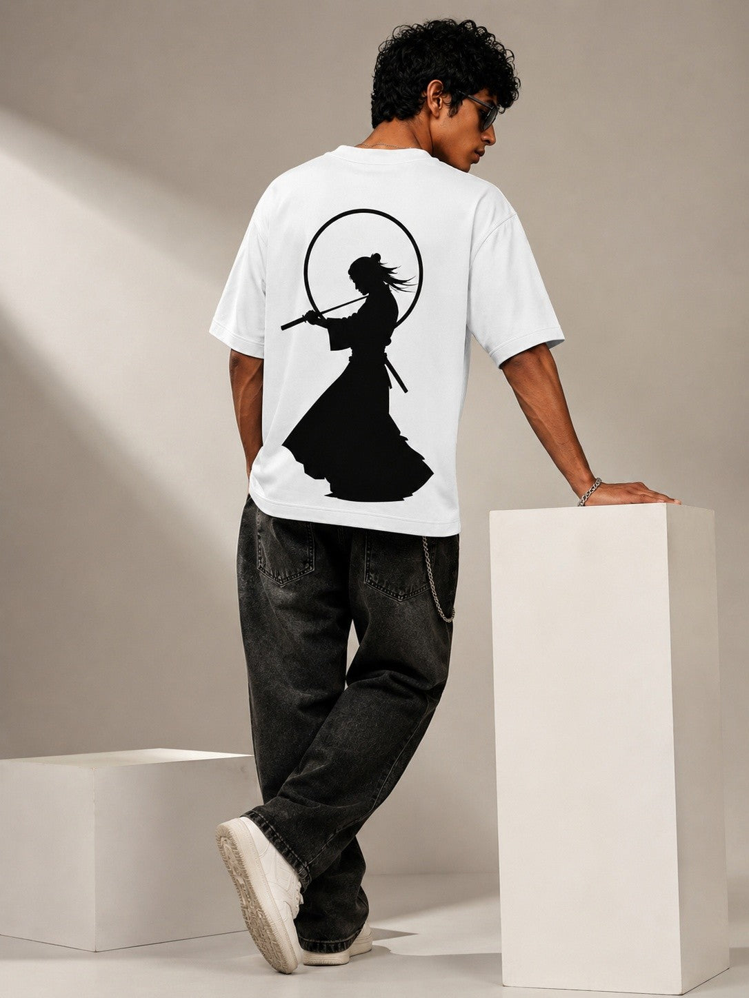 Katana Dream Printed Round Neck Oversize Pre-customized Tshirt for Men
