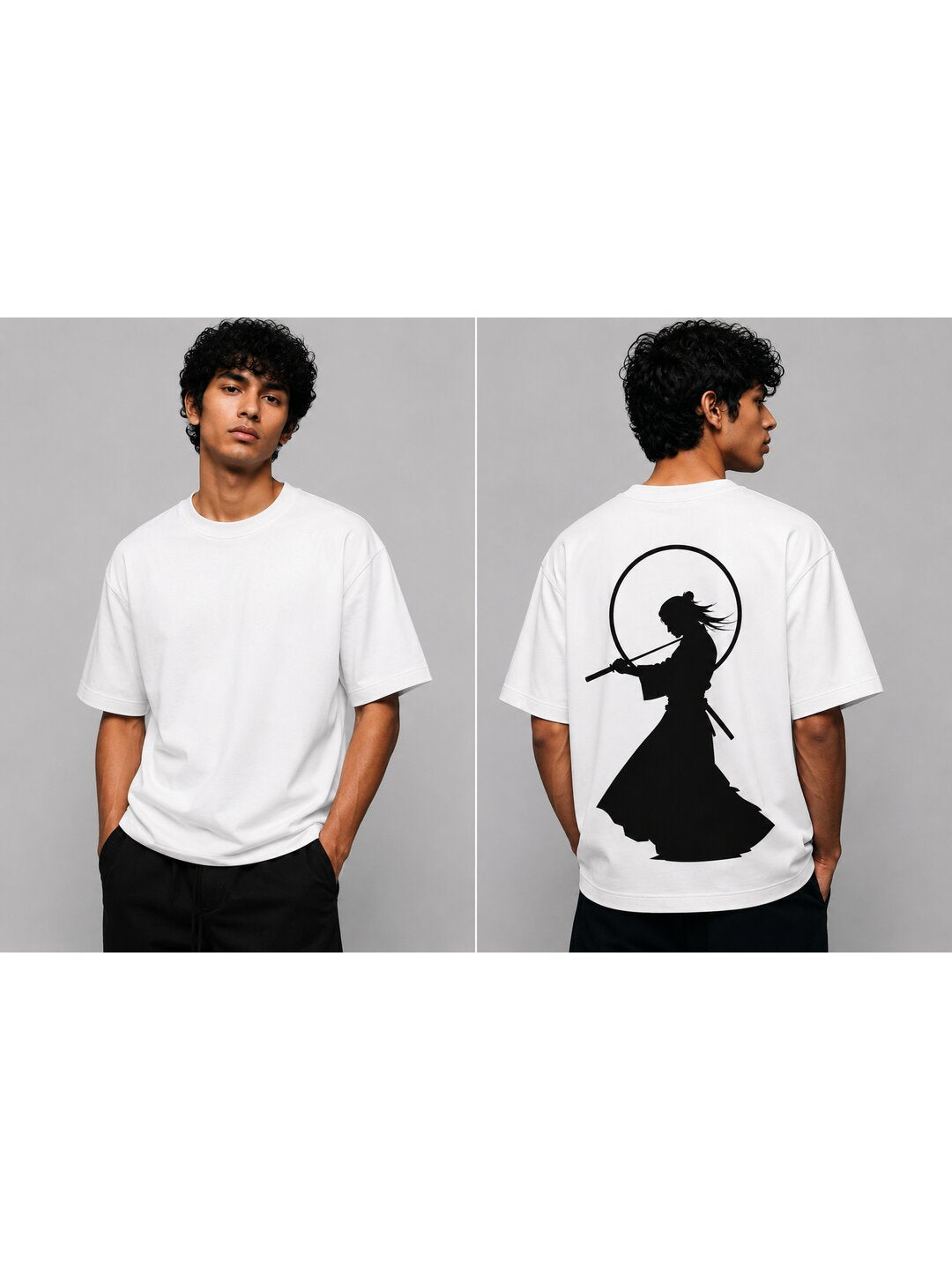 Anime 10 Printed Round Neck Oversized Pre customized Tshirt for Men