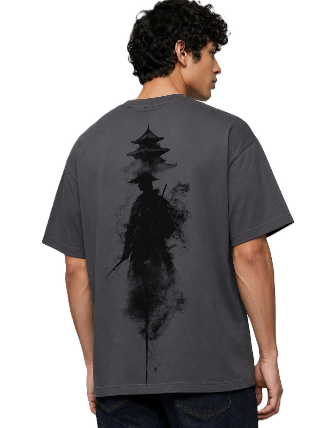 Neon Samurai Printed Round Neck Oversize Pre-customized Tshirt for Men