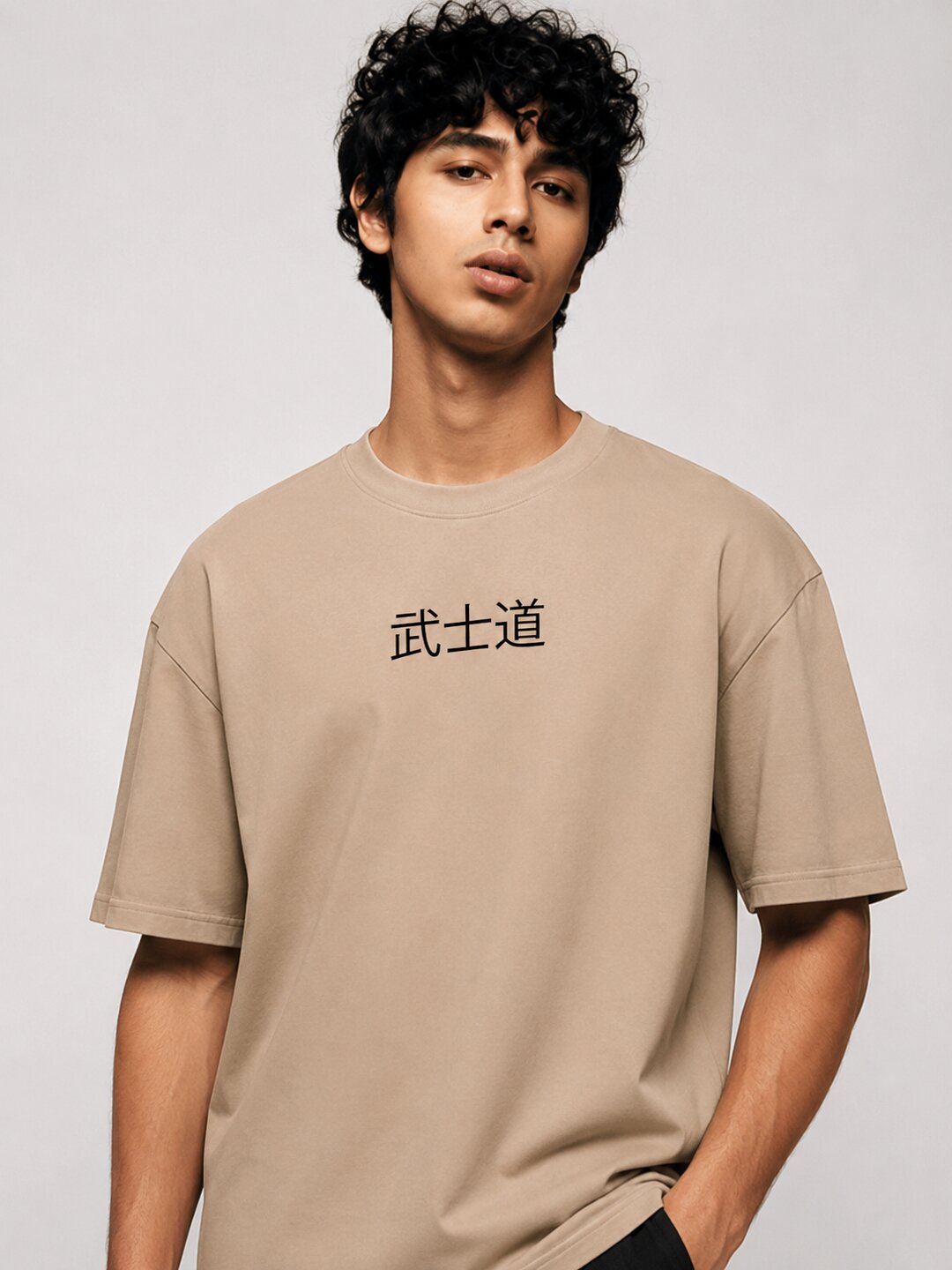 Neon Samurai Printed Round Neck Oversize Pre-customized Tshirt for Men