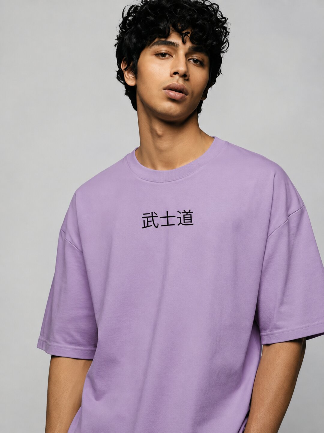Neon Samurai Printed Round Neck Oversize Pre-customized Tshirt for Men