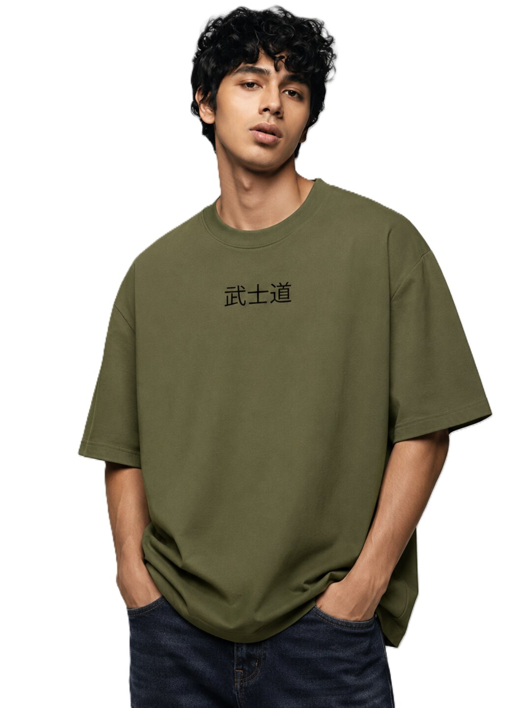 Neon Samurai Printed Round Neck Oversize Pre-customized Tshirt for Men