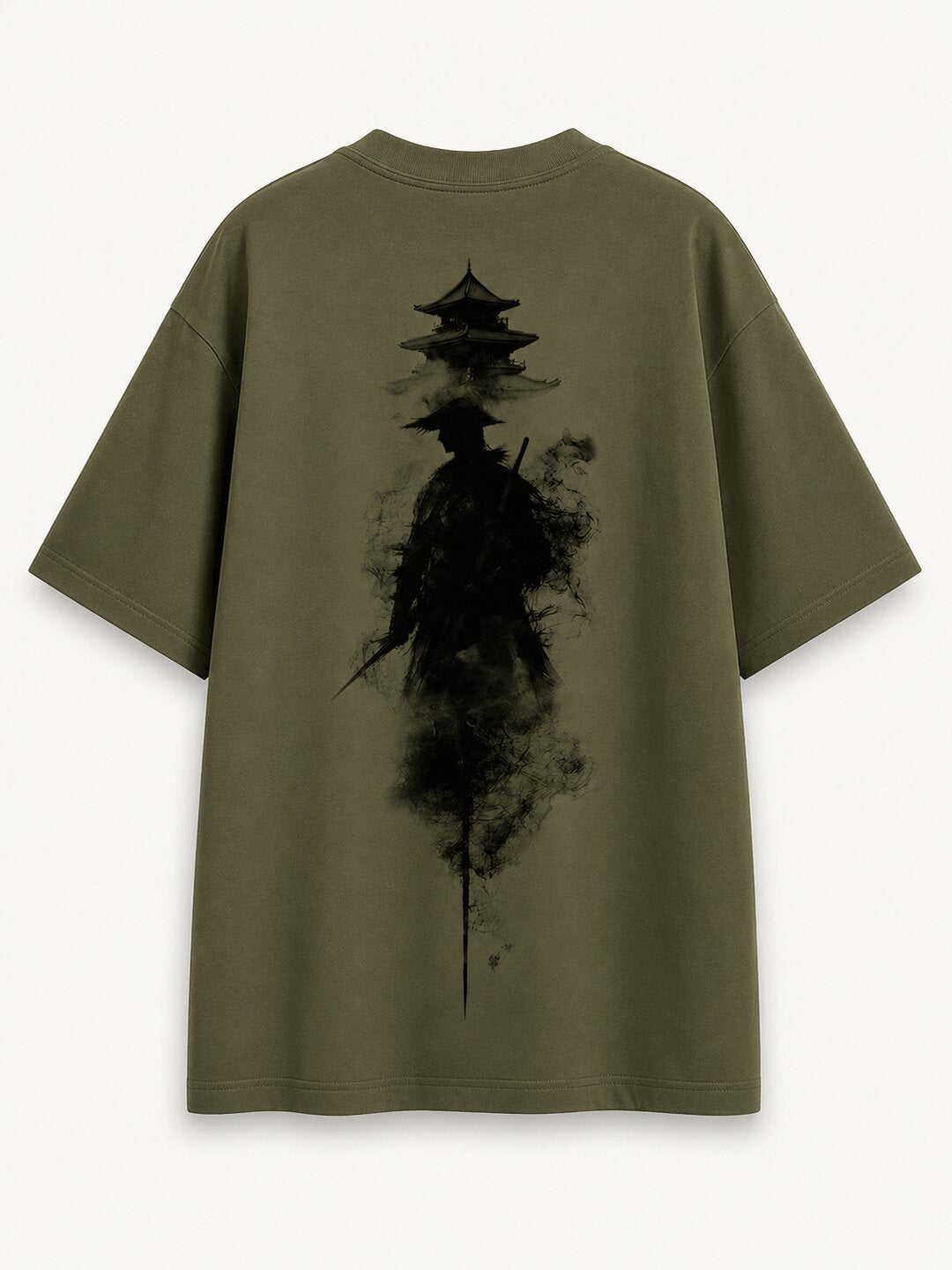 Neon Samurai Printed Round Neck Oversize Pre-customized Tshirt for Men