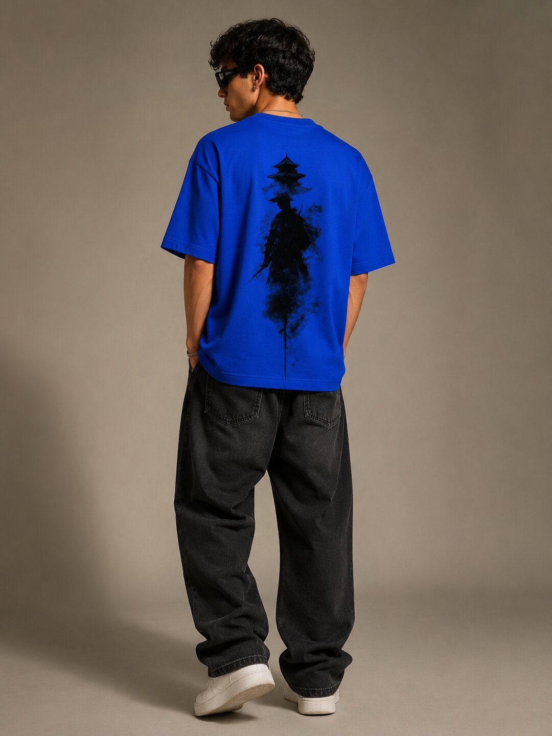 Neon Samurai Printed Round Neck Oversize Pre-customized Tshirt for Men