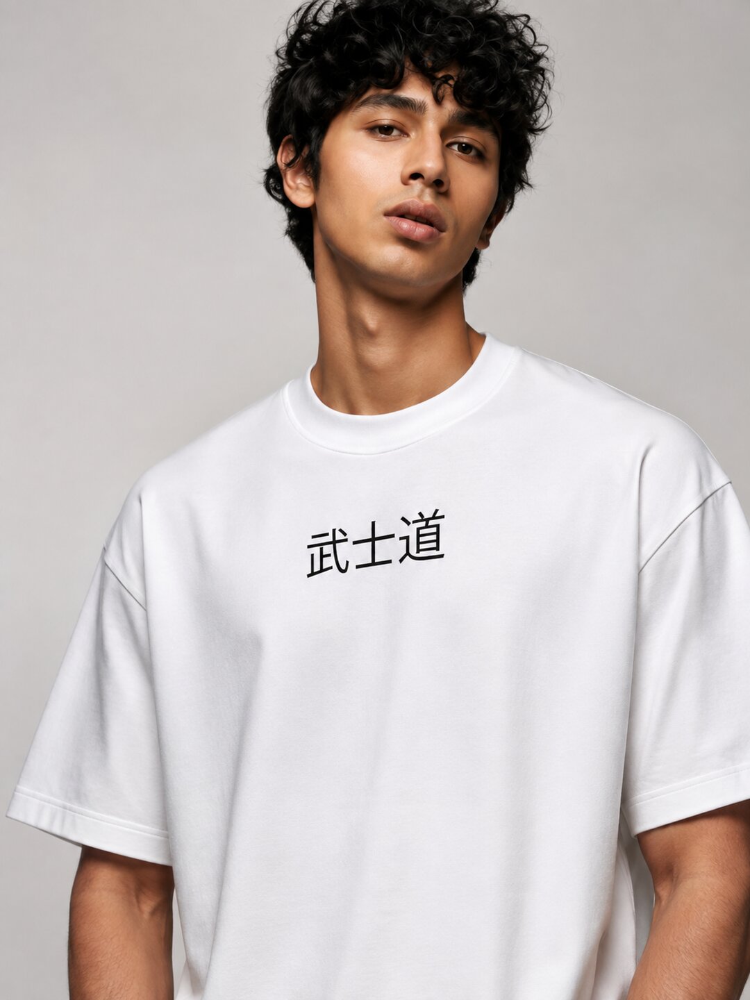 Neon Samurai Printed Round Neck Oversize Pre-customized Tshirt for Men