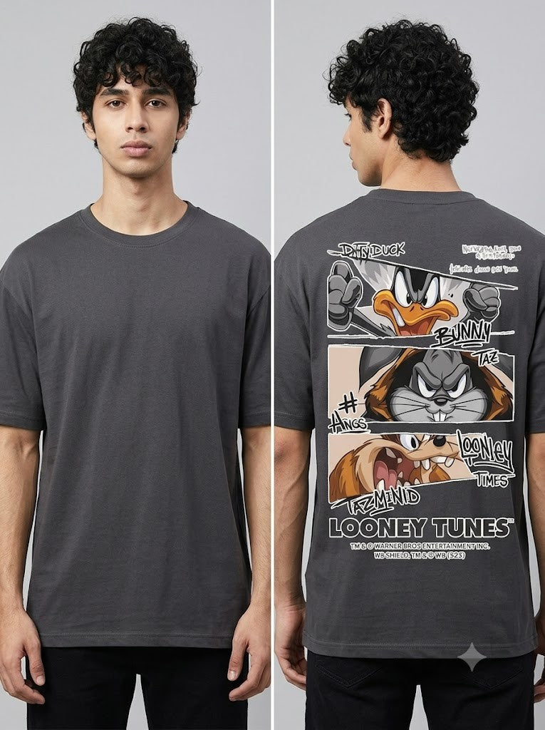 Looney Tunes Printed Round Neck Oversize Pre-customized Tshirt for Men