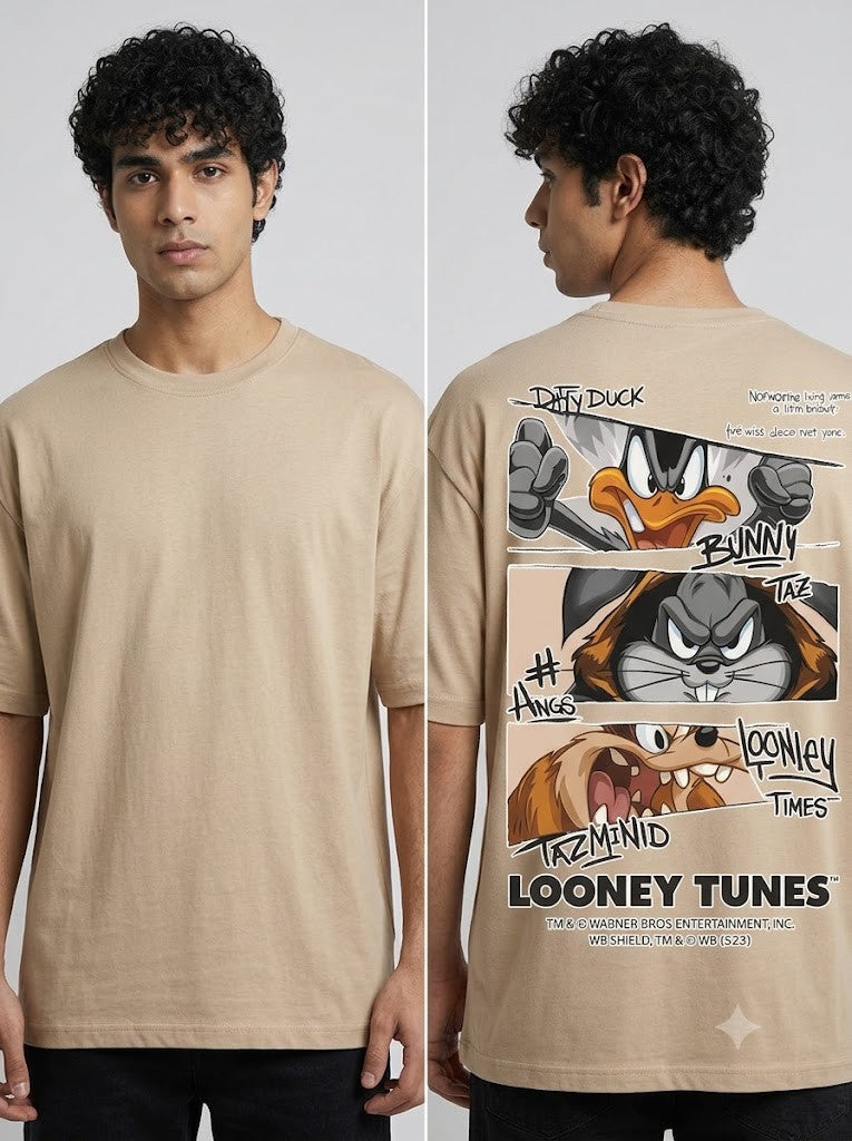 Looney Tunes Printed Round Neck Oversize Pre-customized Tshirt for Men