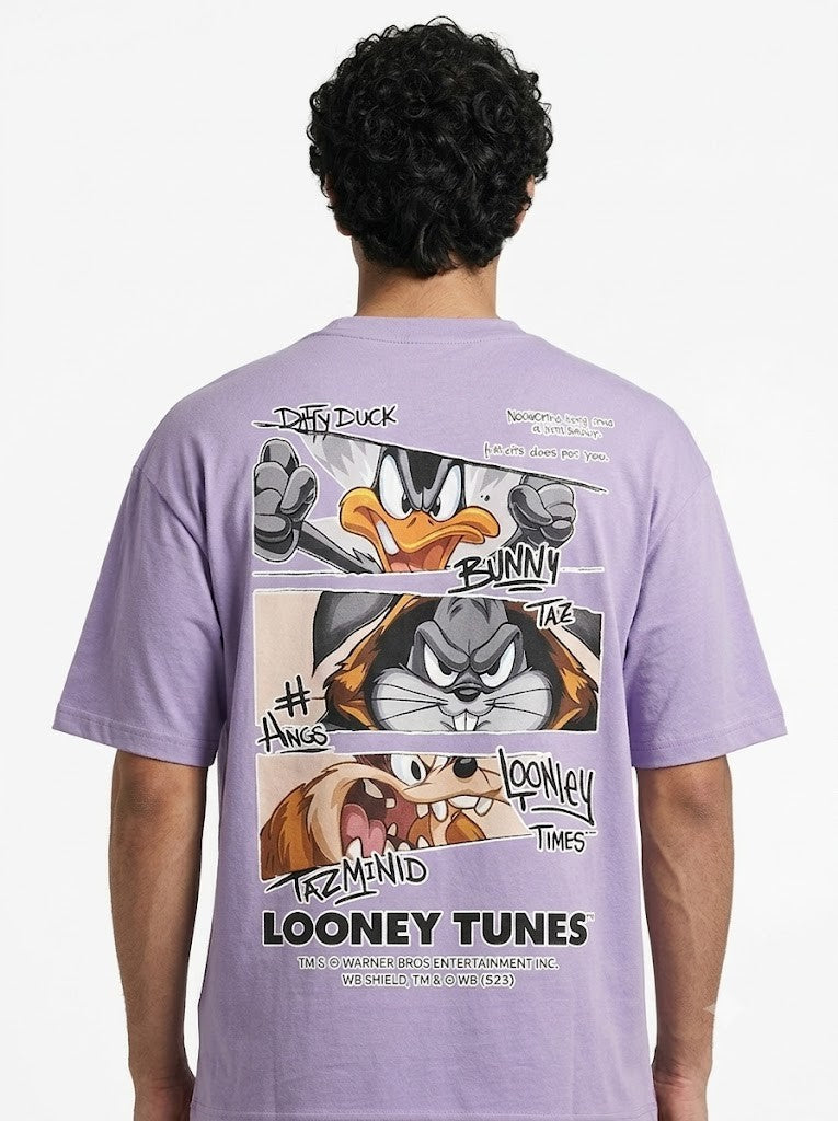 Looney Tunes Printed Round Neck Oversize Pre-customized Tshirt for Men