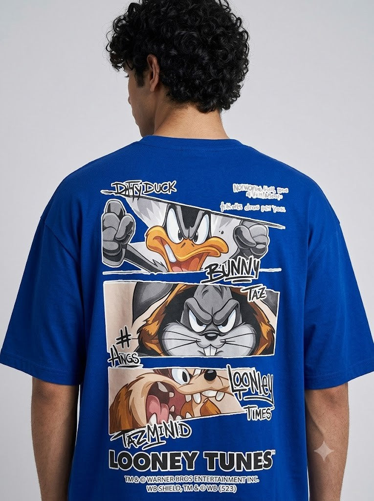 Looney Tunes Printed Round Neck Oversize Pre-customized Tshirt for Men