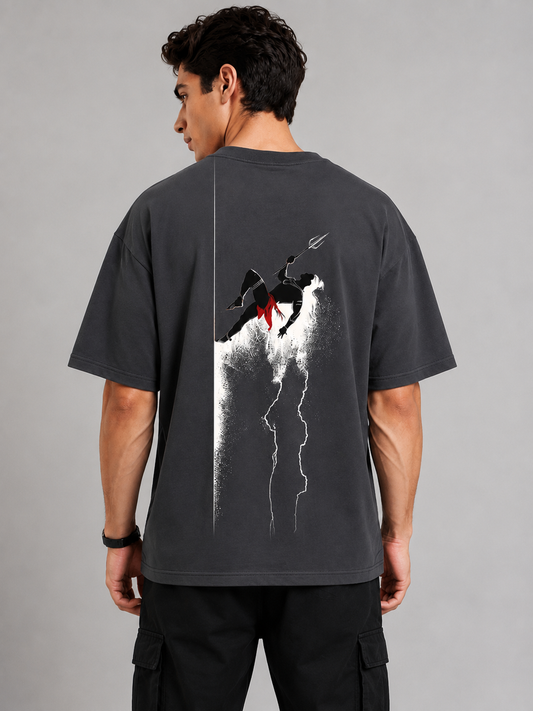 Bharat 01 Printed Round Neck Oversized Pre customized Tshirt for Men
