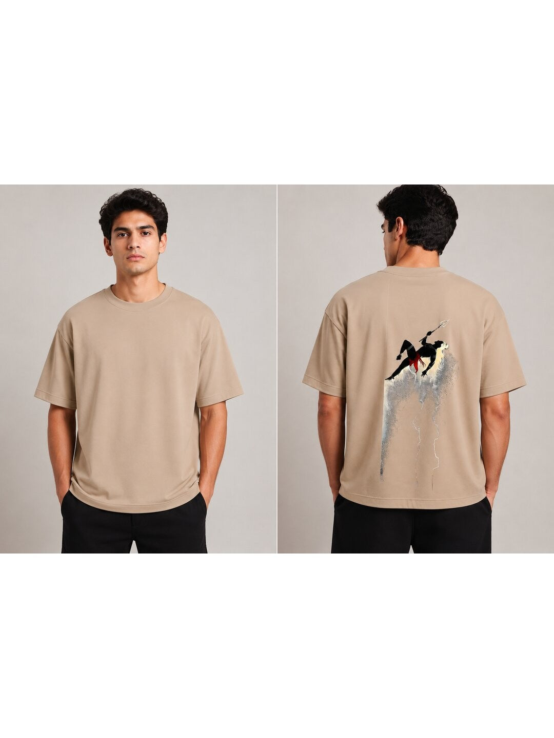 Desi Pride Printed Round Neck Oversize Pre-customized Tshirt for Men