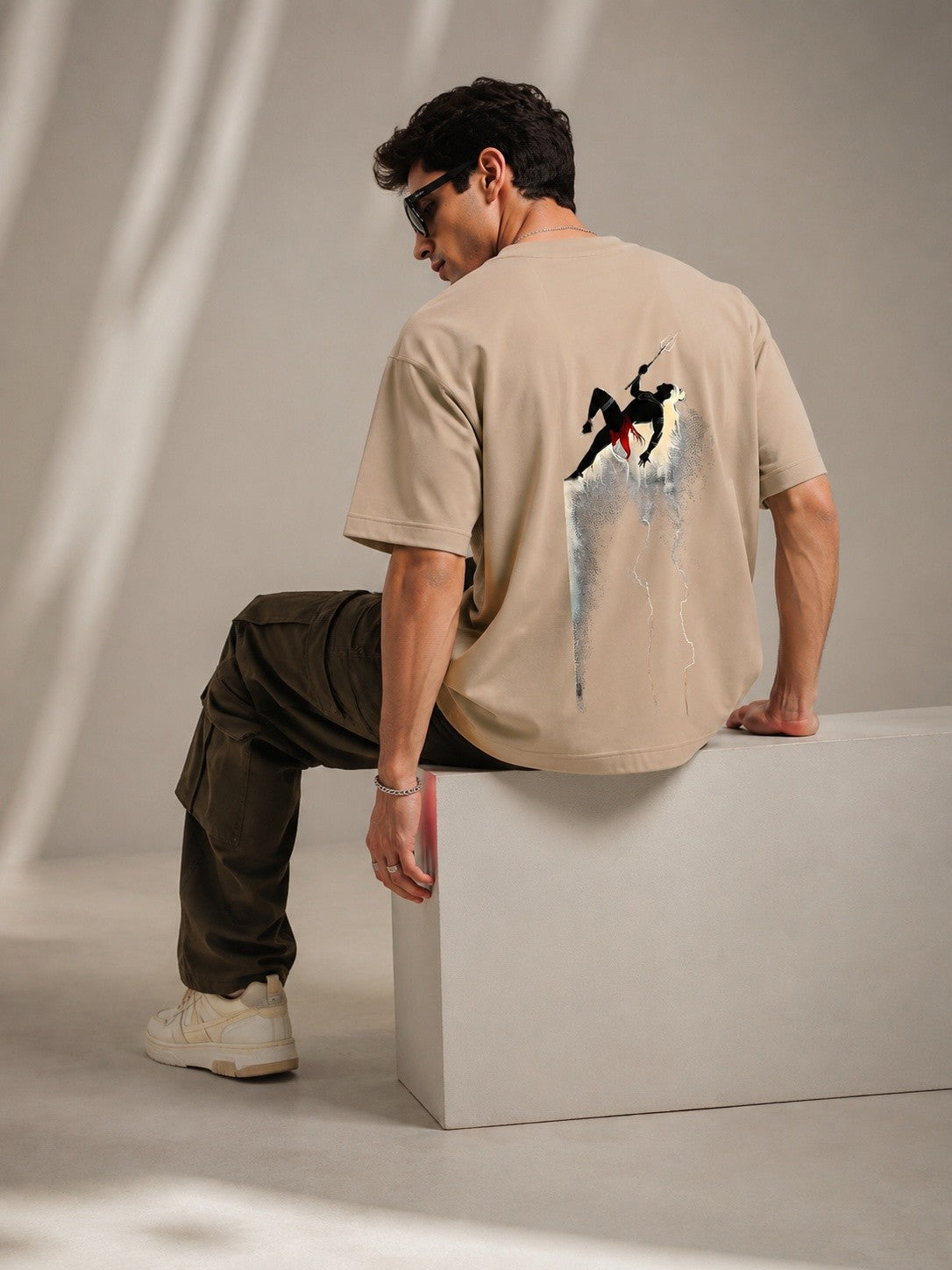 Desi Pride Printed Round Neck Oversize Pre-customized Tshirt for Men