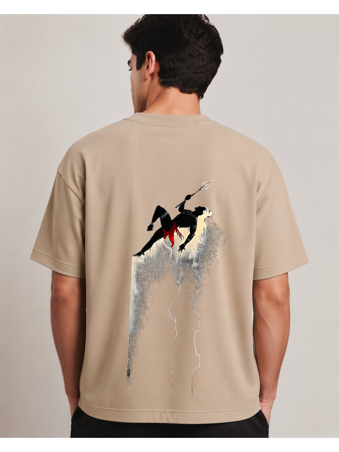 Bharat 01 Printed Round Neck Oversized Pre customized Tshirt for Men