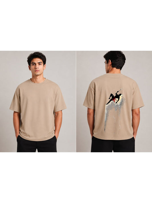 Bharat 01 Printed Round Neck Oversized Pre customized Tshirt for Men
