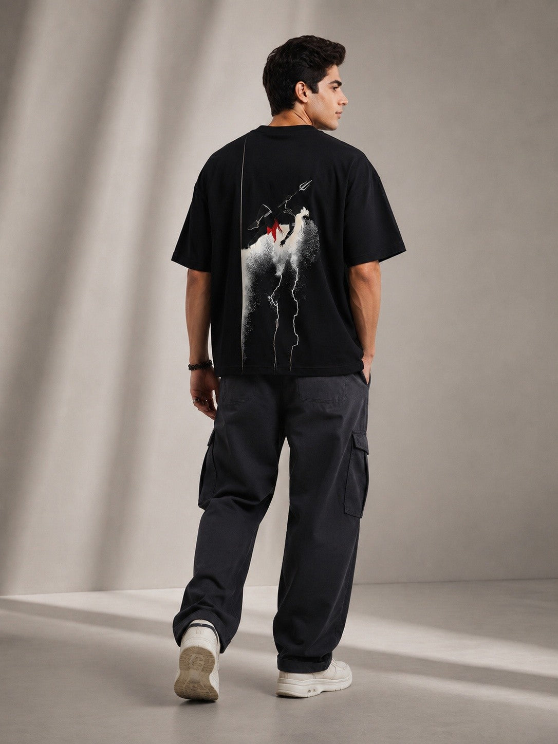 Desi Pride Printed Round Neck Oversize Pre-customized Tshirt for Men