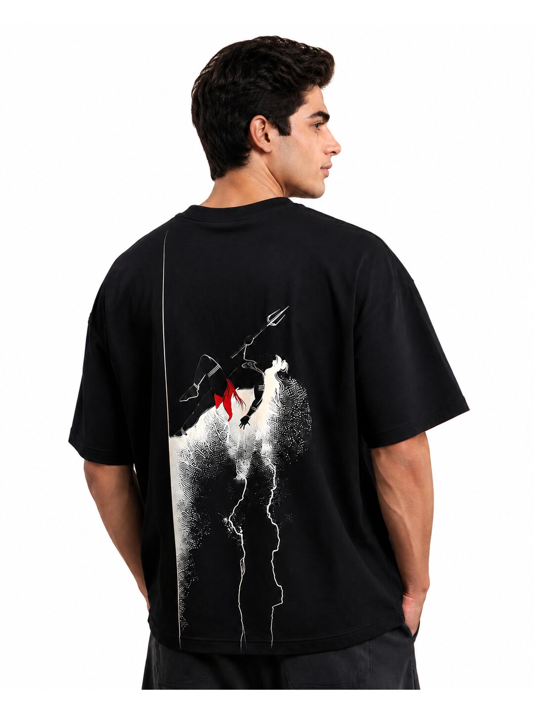 Bharat 01 Printed Round Neck Oversized Pre customized Tshirt for Men