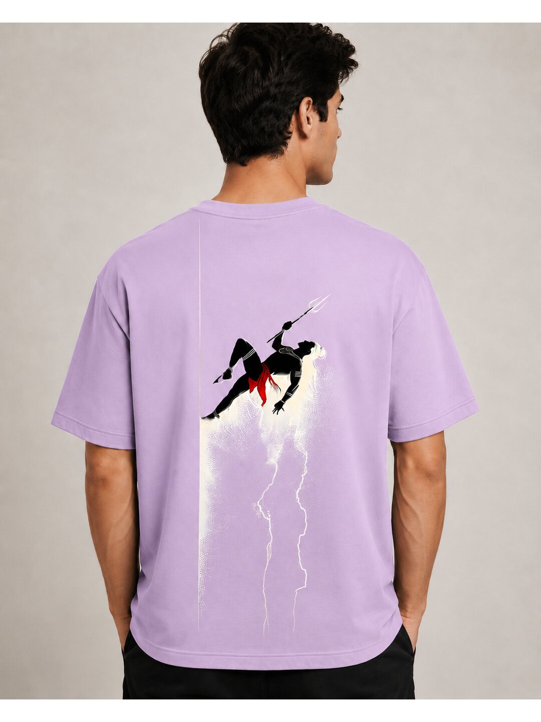 Bharat 01 Printed Round Neck Oversized Pre customized Tshirt for Men