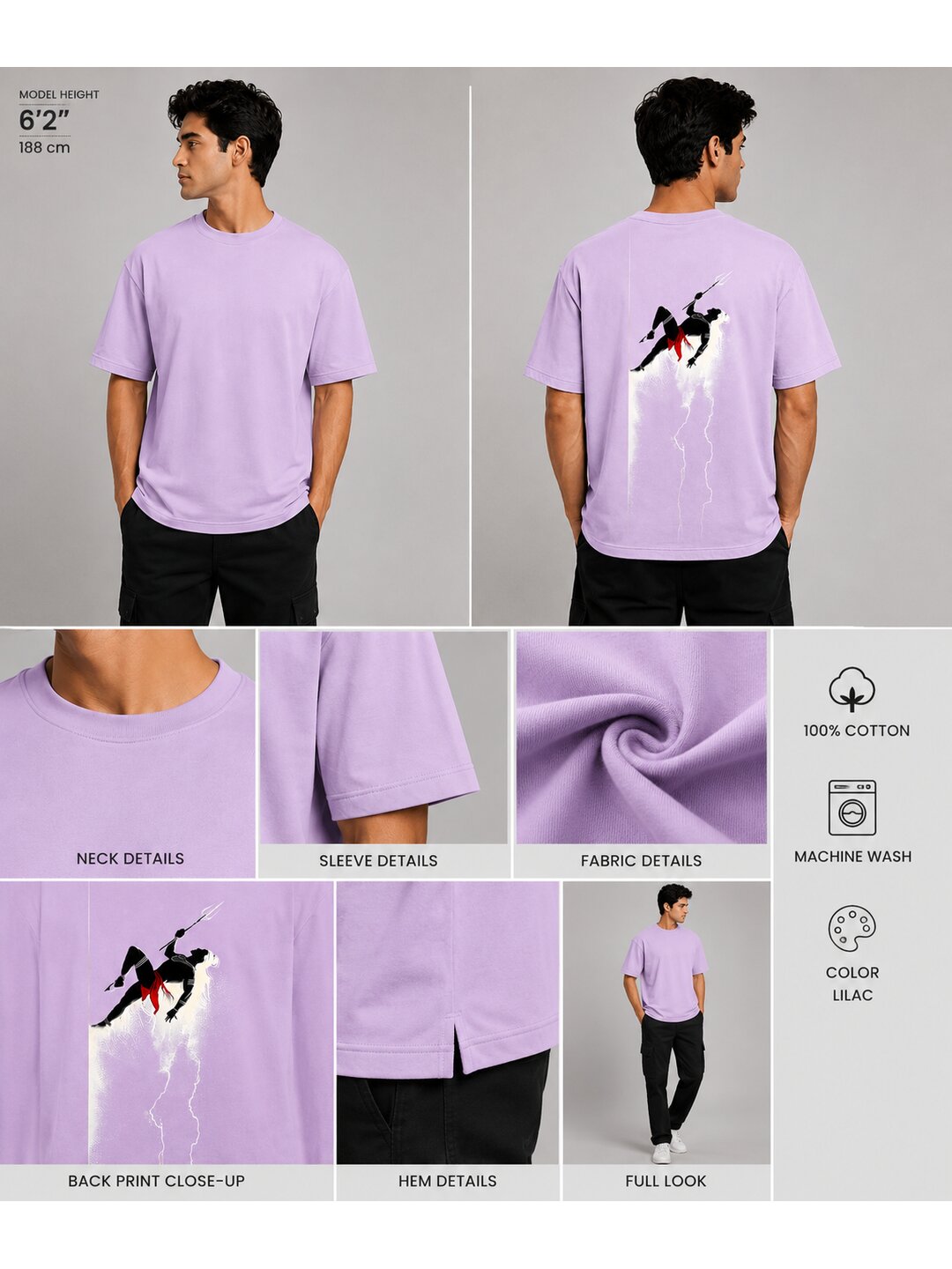 Bharat 01 Printed Round Neck Oversized Pre customized Tshirt for Men