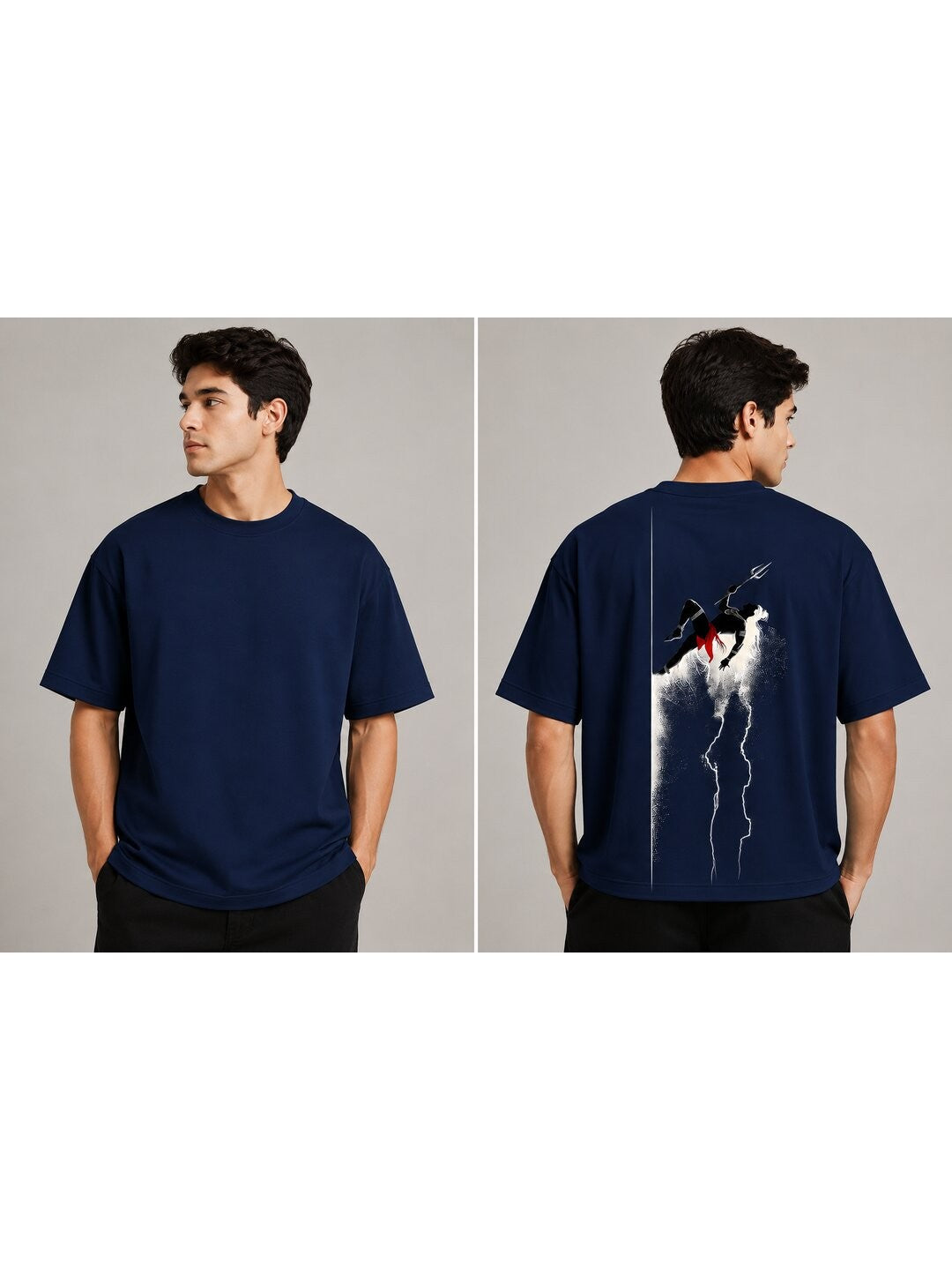 Desi Pride Printed Round Neck Oversize Pre-customized Tshirt for Men