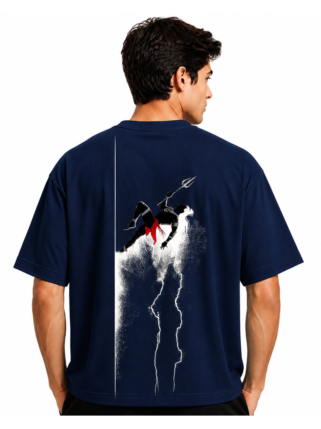 Bharat 01 Printed Round Neck Oversized Pre customized Tshirt for Men