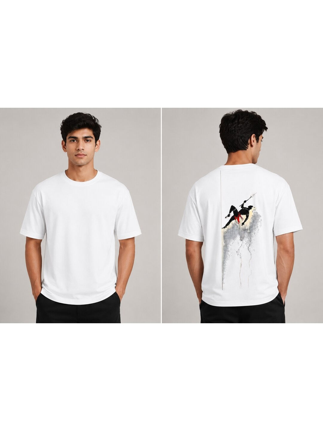 Desi Pride Printed Round Neck Oversize Pre-customized Tshirt for Men