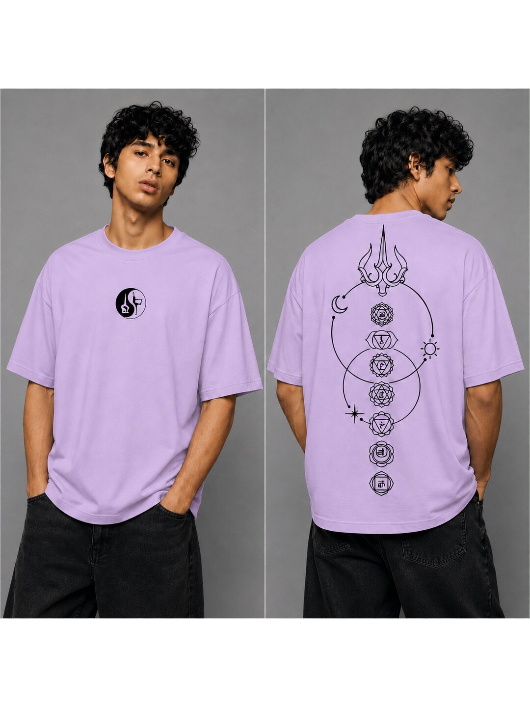 Celestial 01 Printed Round Neck Oversized Pre customized Tshirt for Men