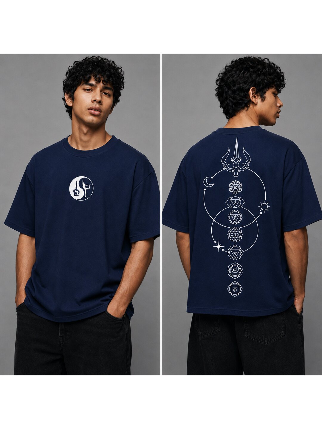 Celestial 01 Printed Round Neck Oversized Pre customized Tshirt for Men