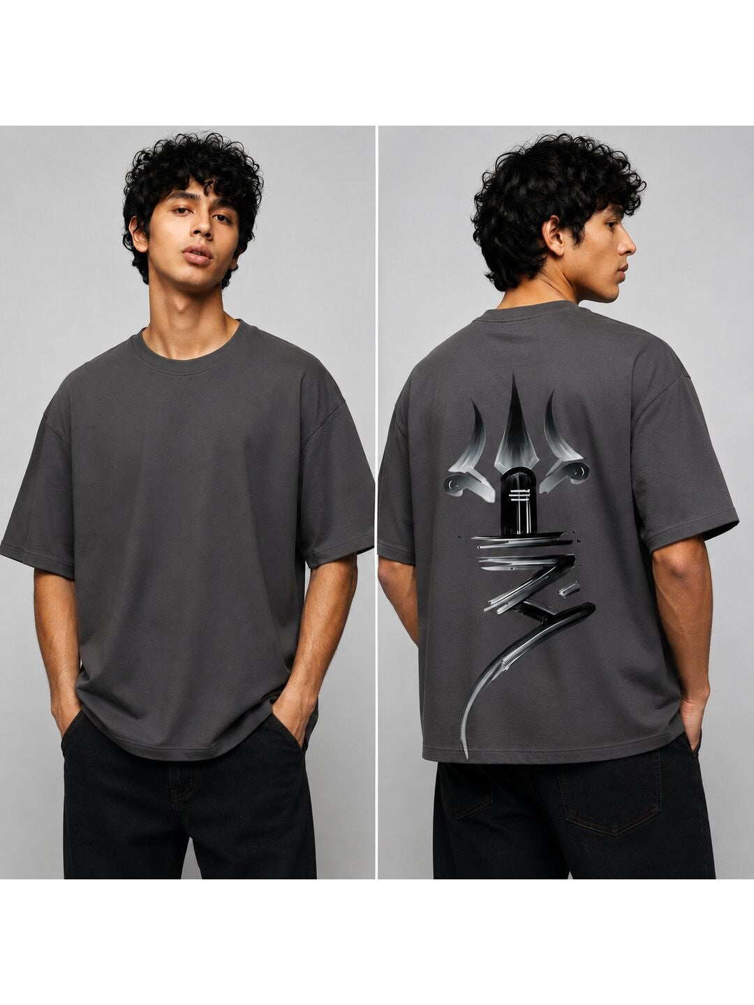 Shiva Printed Round Neck Oversize Pre-customized Tshirt for Men
