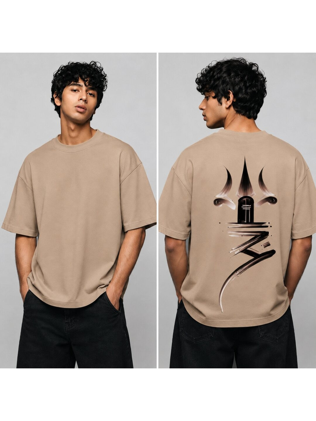 Shiva Printed Round Neck Oversize Pre-customized Tshirt for Men