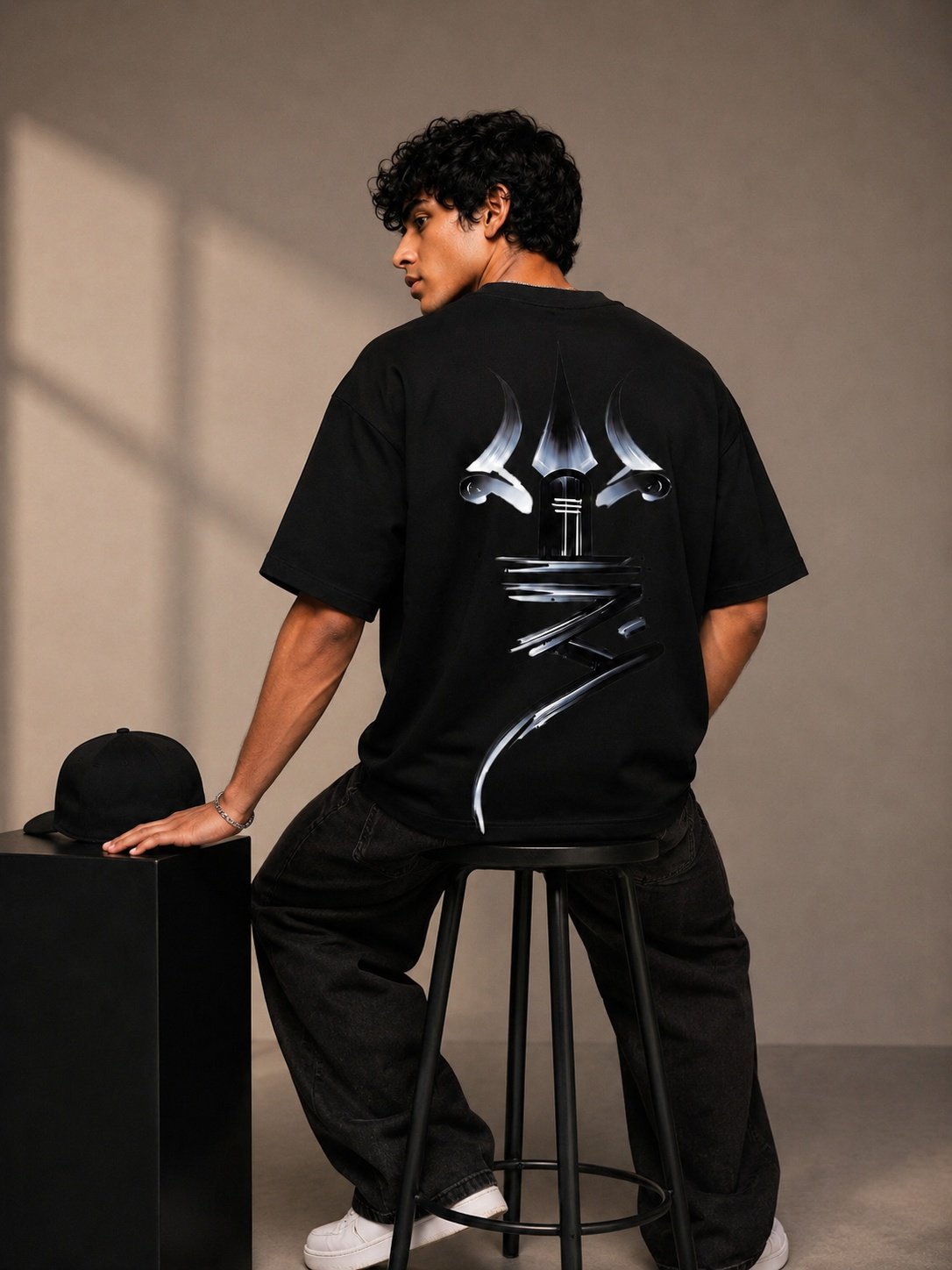 Shiva Printed Round Neck Oversize Pre-customized Tshirt for Men