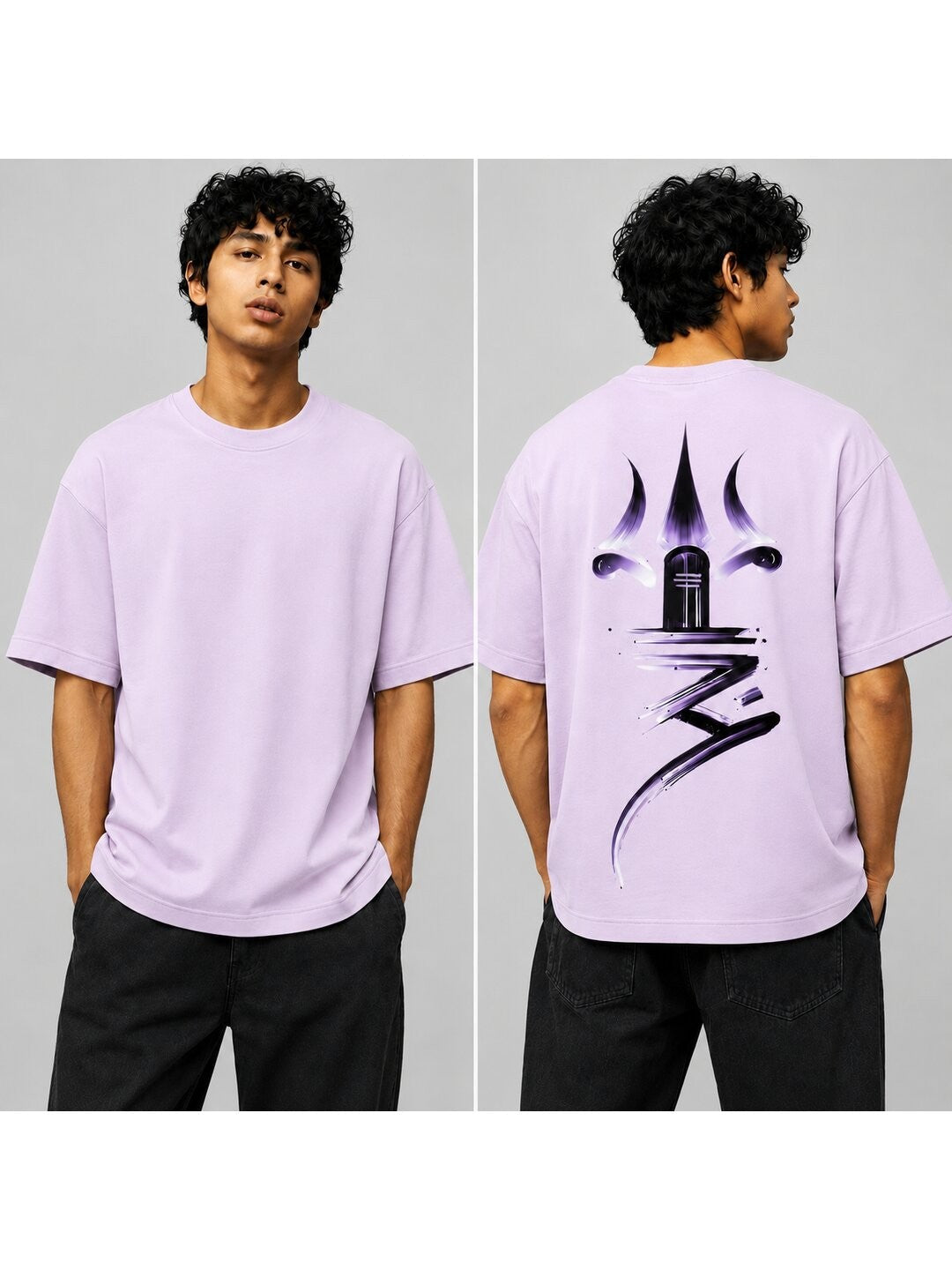 Shiva Printed Round Neck Oversize Pre-customized Tshirt for Men