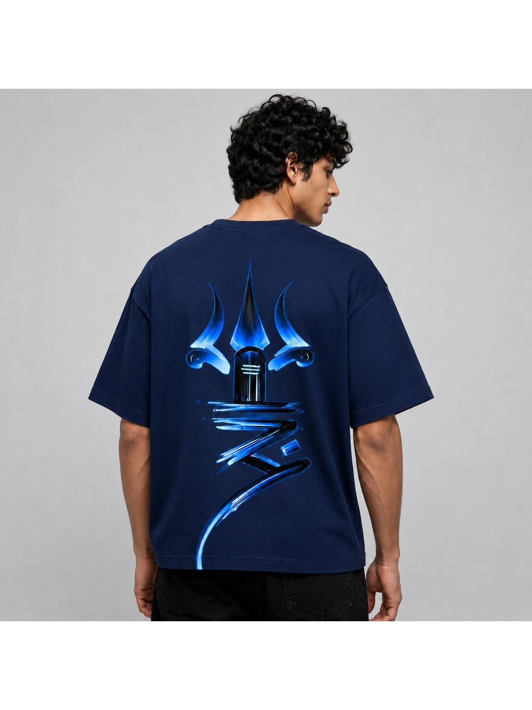 Shiva Printed Round Neck Oversize Pre-customized Tshirt for Men