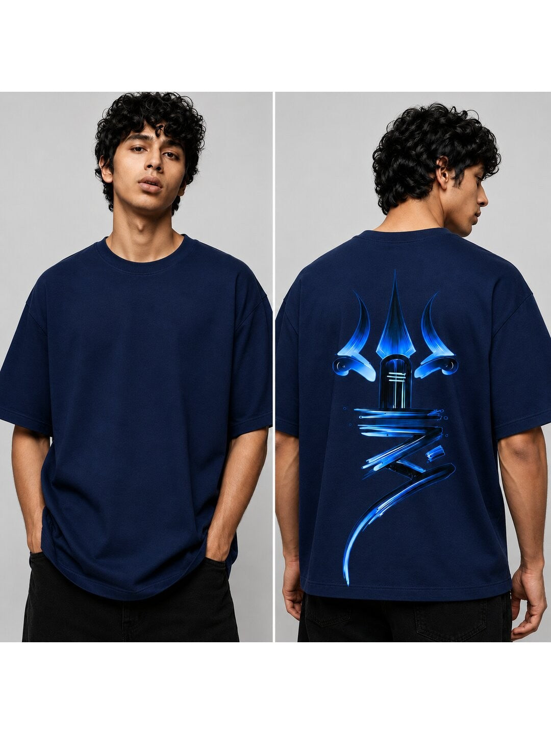 Shiva Printed Round Neck Oversize Pre-customized Tshirt for Men