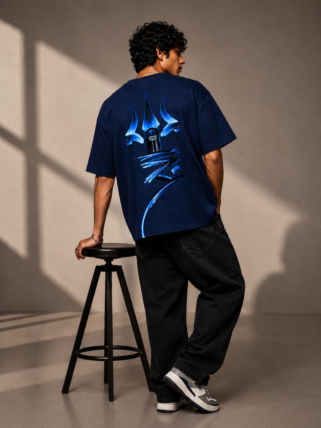 Shiva Printed Round Neck Oversize Pre-customized Tshirt for Men